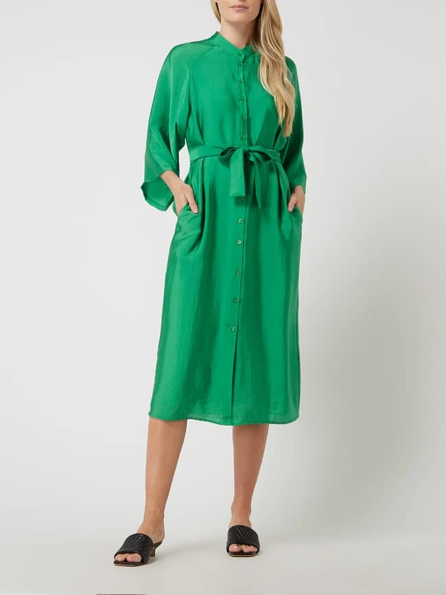 Gestuz Blusenkleid Aus Satin Modell 'Luella' - Grün