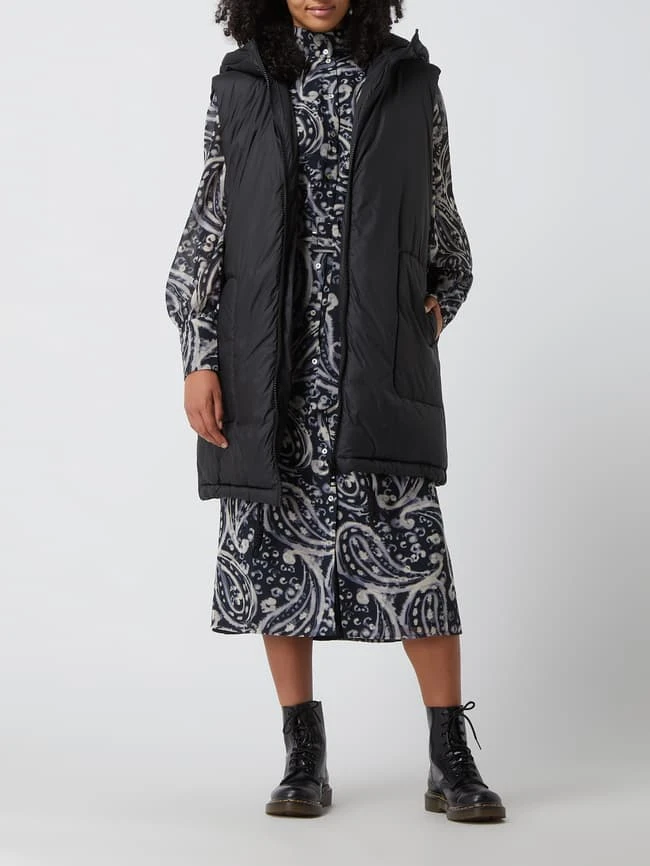 Jake*s Collection Blusenkleid Aus Chiffon - Schwarz