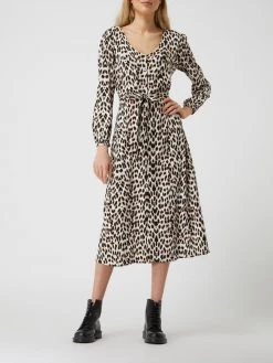 Only Blusenkleid Mit Punktmuster Modell 'Prime' - Sand