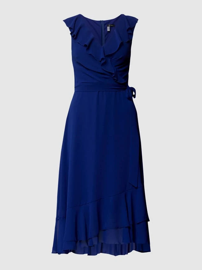 Paradi Cocktailkleid Mit Volants - Royalblau – Bild 2