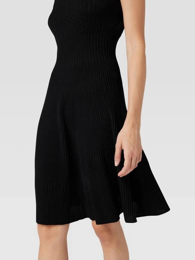 Emporio Armani Knielanges Kleid Mit Effektgarn - Schwarz – Bild 3