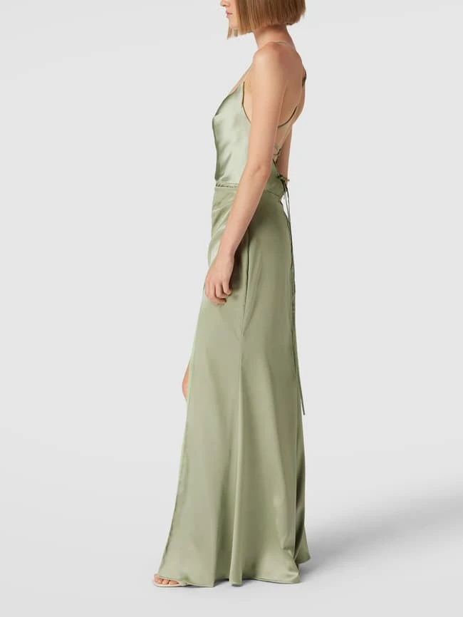Luxuar Abendkleid Mit Wasserfall-Ausschnitt - Mint – Bild 4