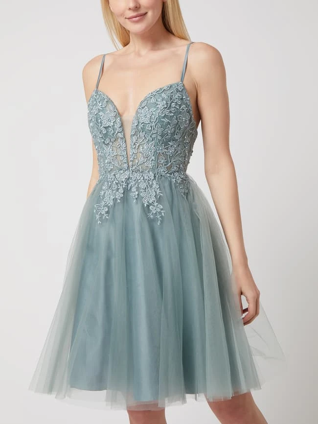 Luxuar Cocktailkleid Mit Glitter-Effekt - Grün – Bild 3