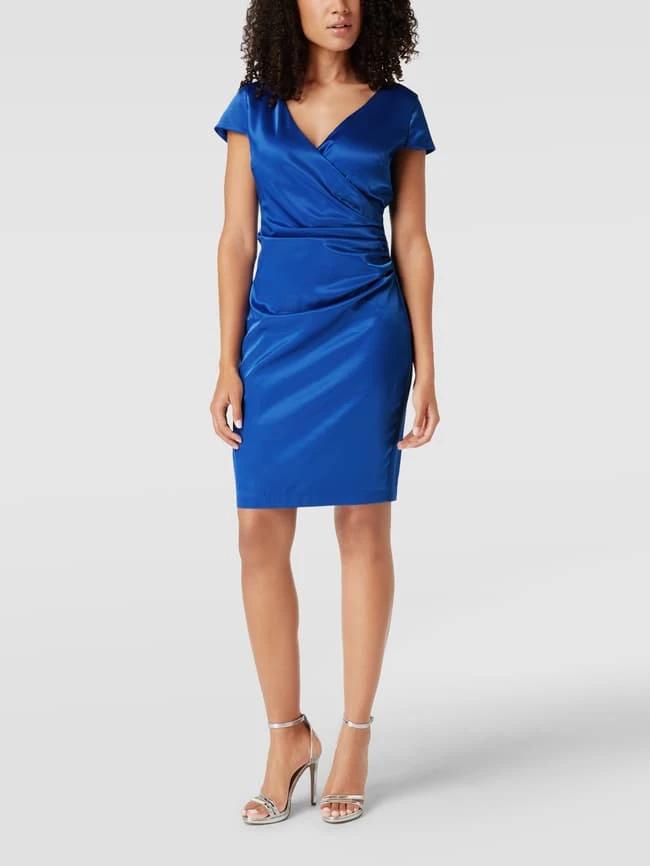 Paradi Cocktailkleid In Wickel-Optik - Royalblau