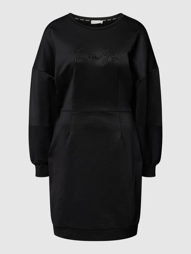 LIU JO SPORT Knielanges Sweatkleid Mit Label-Stitching - Schwarz – Bild 2