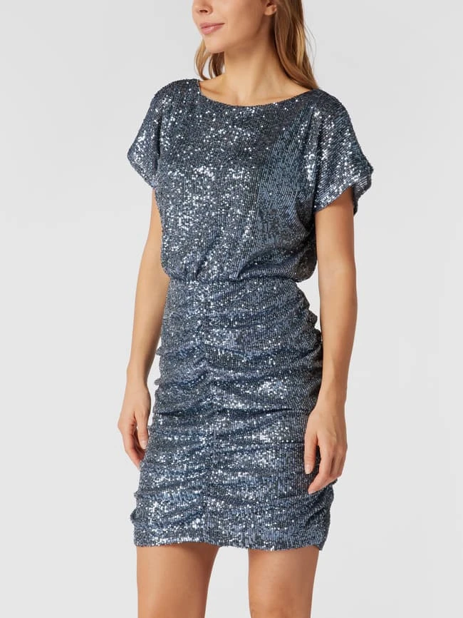 Swing Cocktailkleid Mit Paillettenbesatz - Bleu – Bild 4