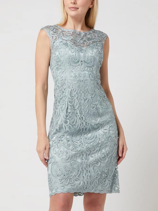 Luxuar Cocktailkleid Mit Zierborten - Mint – Bild 4