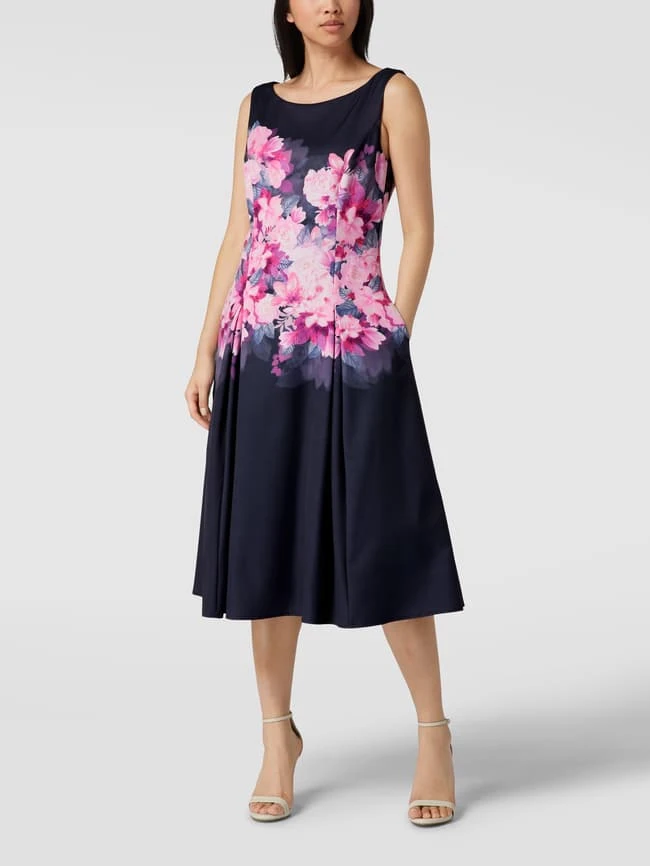 Vera Mont Cocktailkleid Mit Floralem Print - Dunkelblau – Bild 4