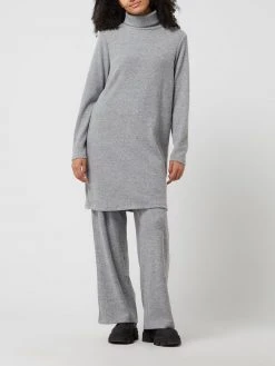 Only Strickkleid Mit Rollkragen Modell 'Frida' - Mittelgrau Meliert